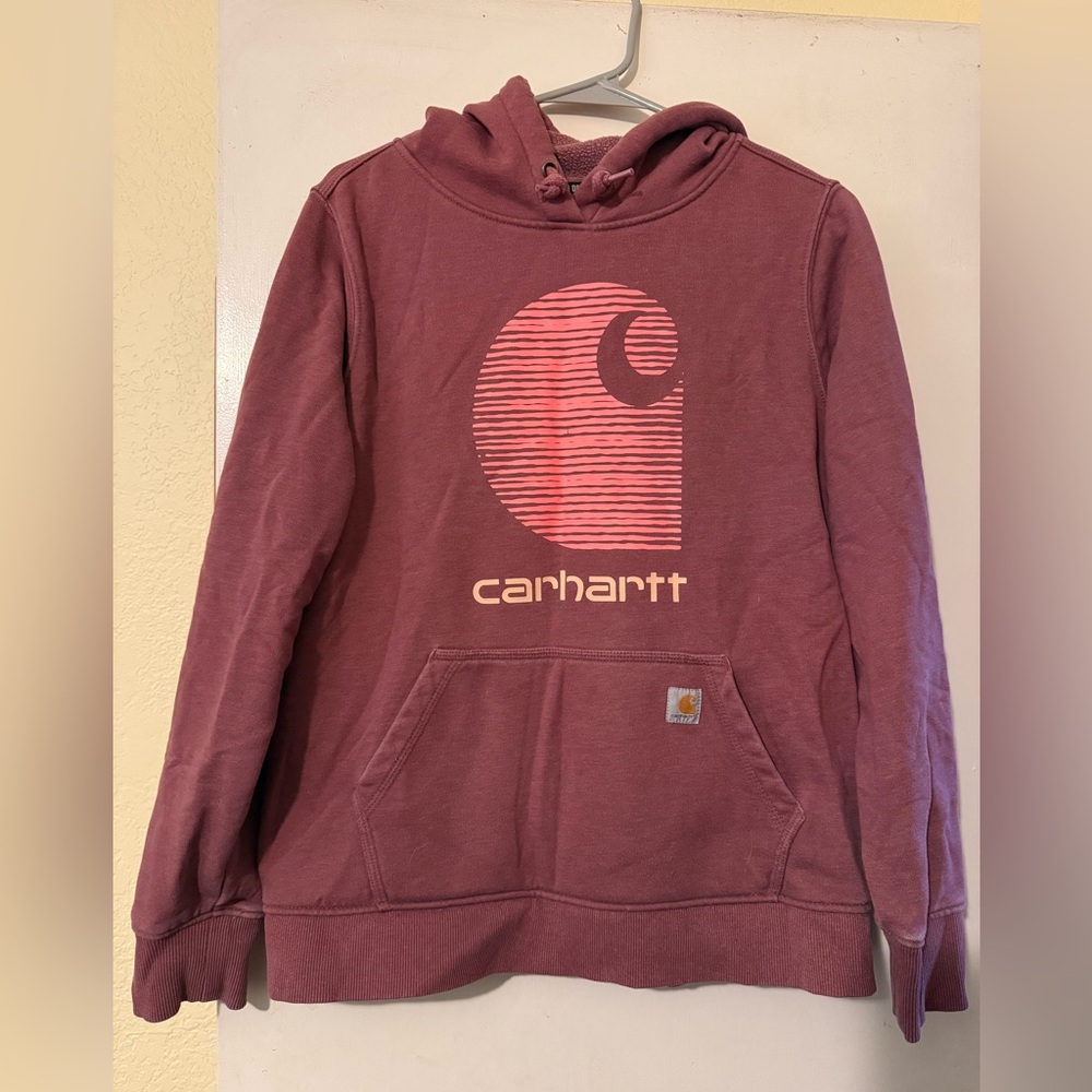 Women’s Carhartt Rain Defender Hoodie Large pinkish purple color